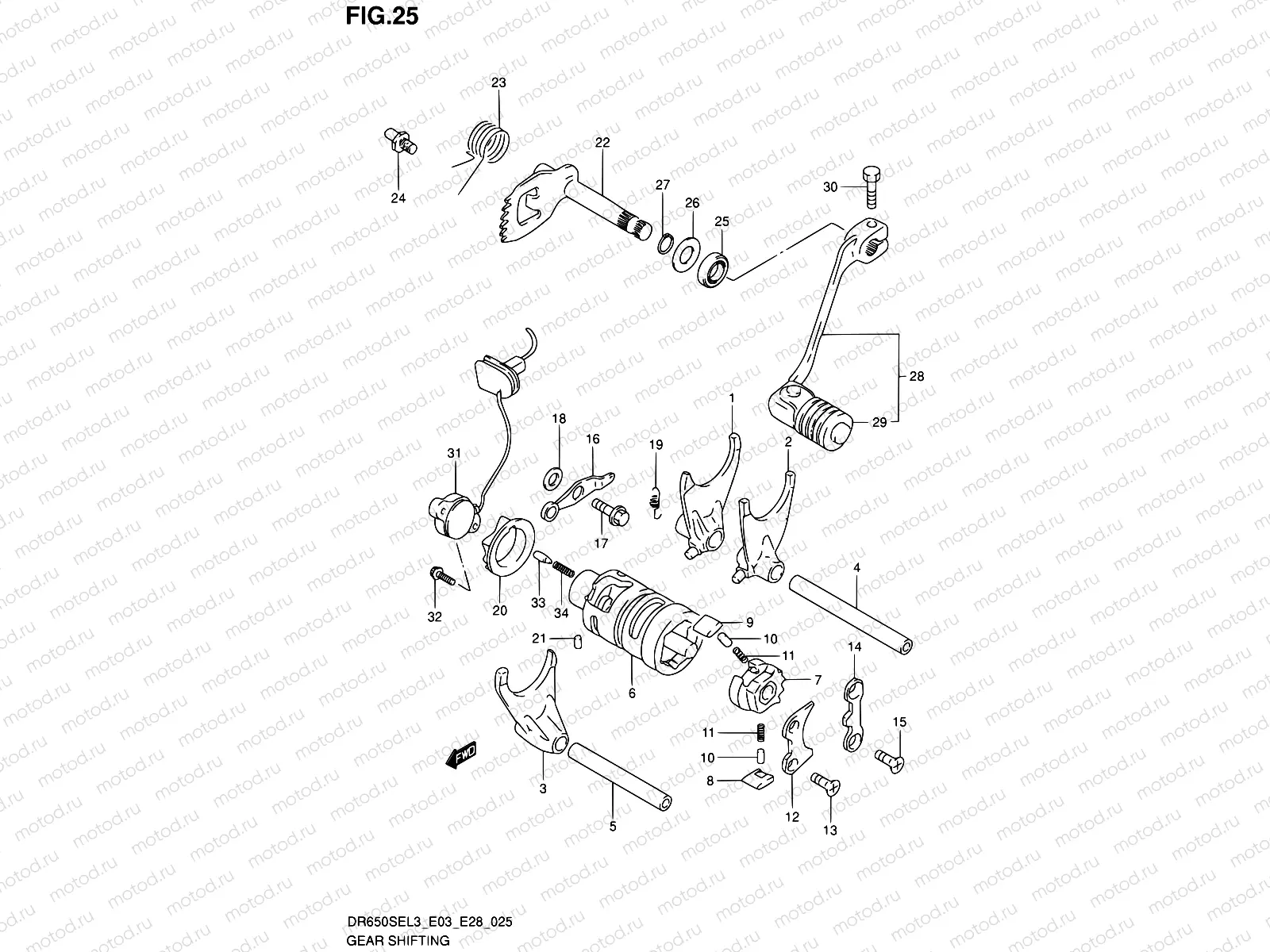 25 - GEAR SHIFTING (DR650SEL3 E33)