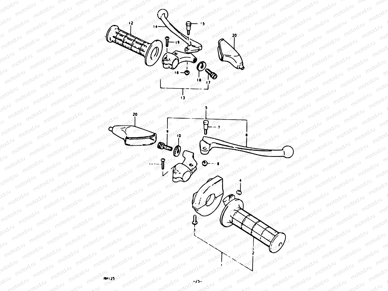 25 - HANDLE GLIP - LEVER (RM125T)
