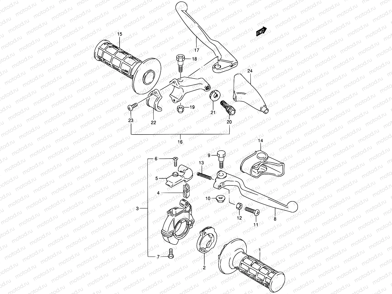 25 - HANDLE LEVER (MODEL K2/K3/K4)