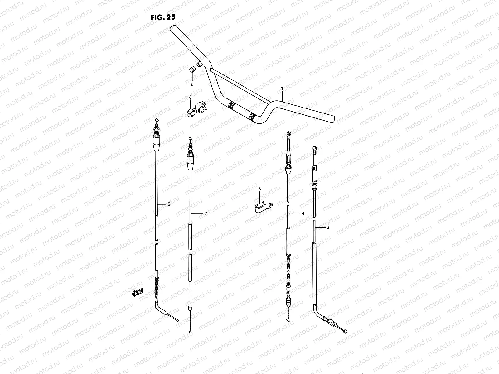 25 - HANDLEBAR - CONTROL CABLE