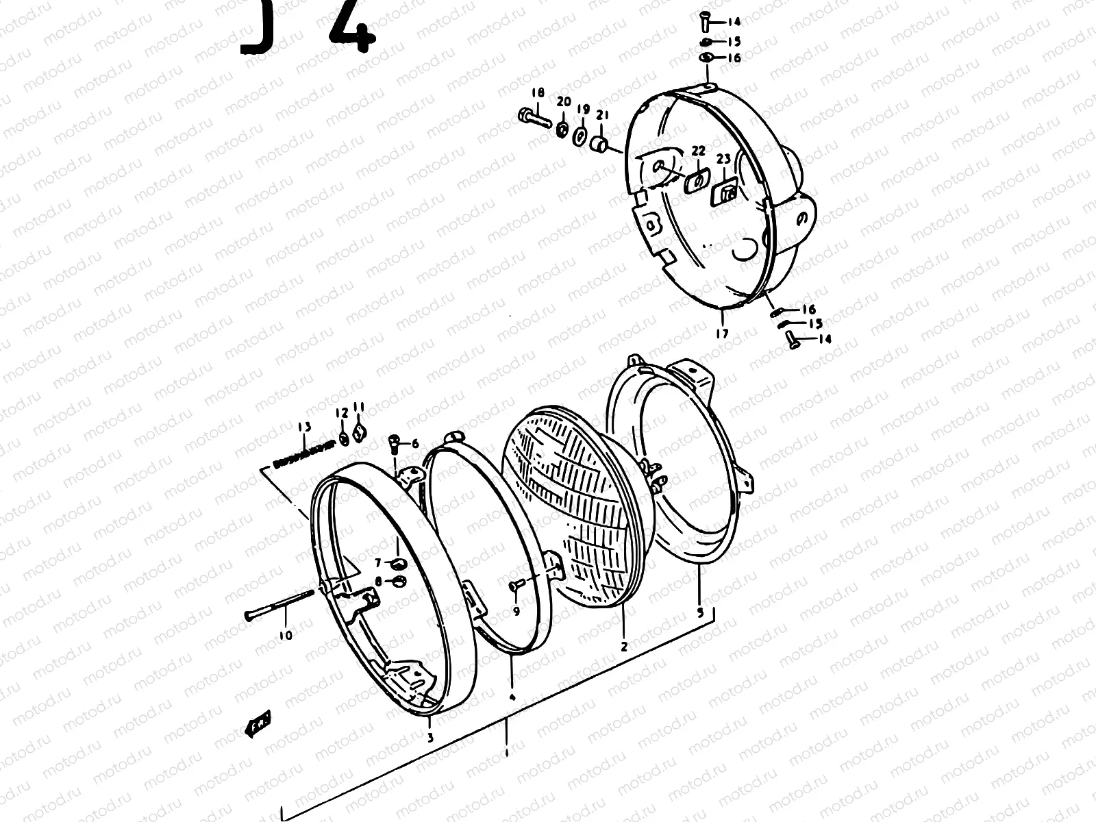 25 - HEADLAMP (GS1000C, HC)