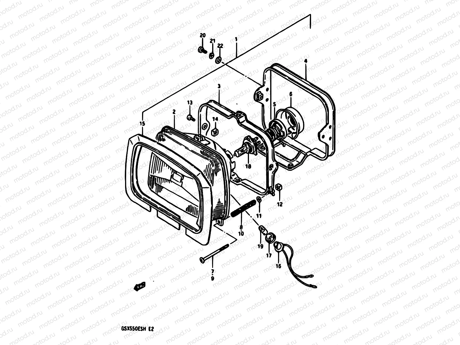 25 - HEADLAMP (GSX550EF/EUF/EG/EUG/EUH)