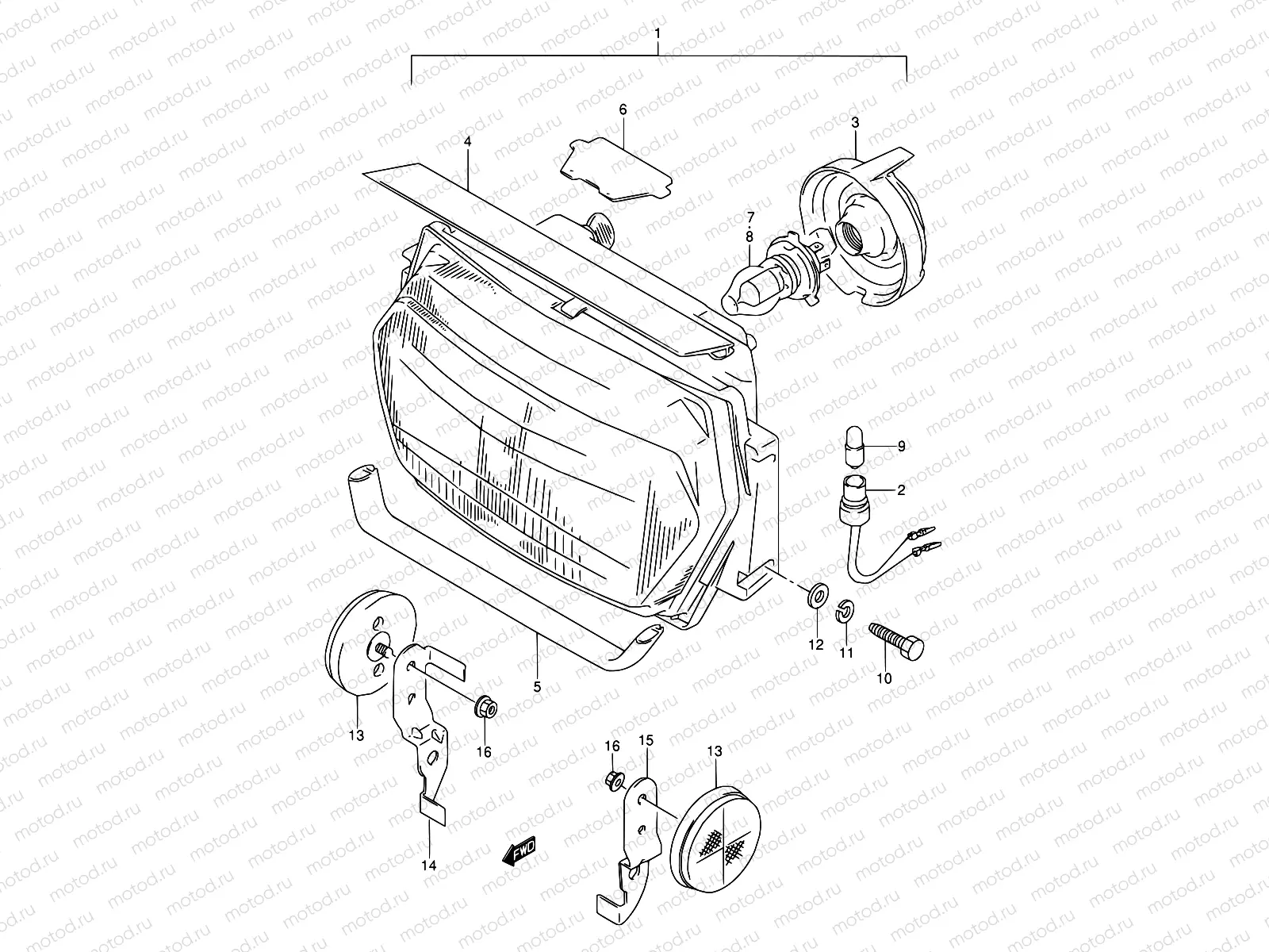 25 - HEADLAMP (MODEL J/K/L/M/N)
