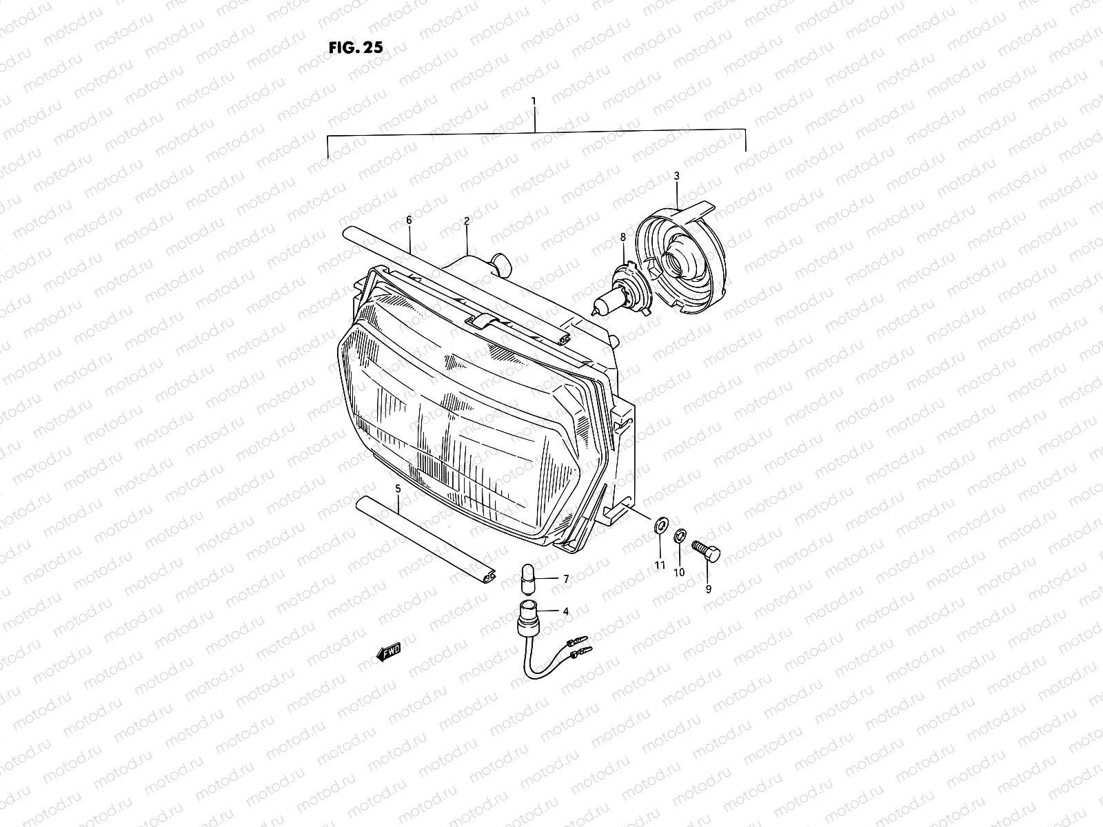 25 - HEADLAMP (MODEL K/L/M/N/P)