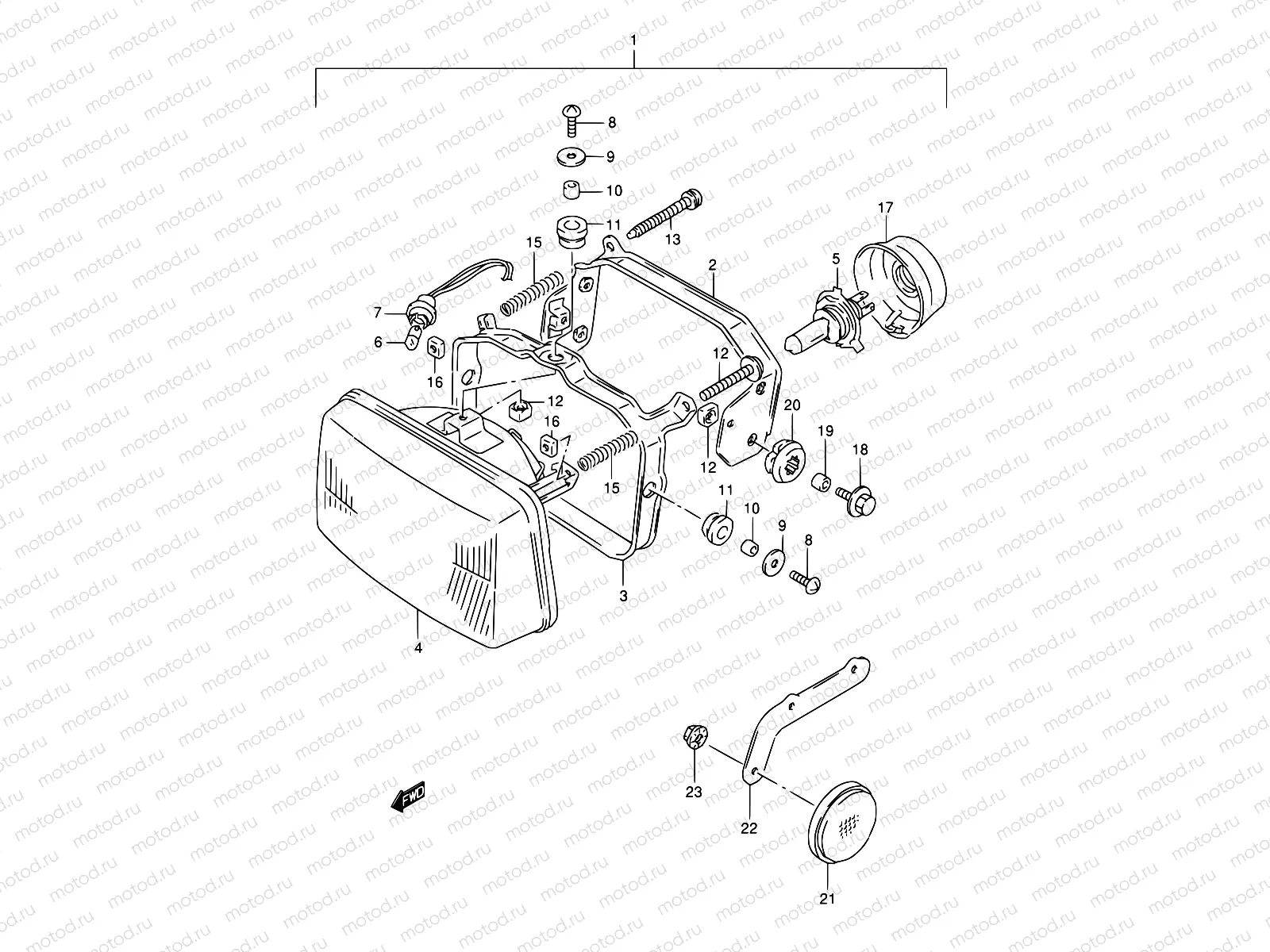 25 - HEADLAMP (MODEL M/N/P)
