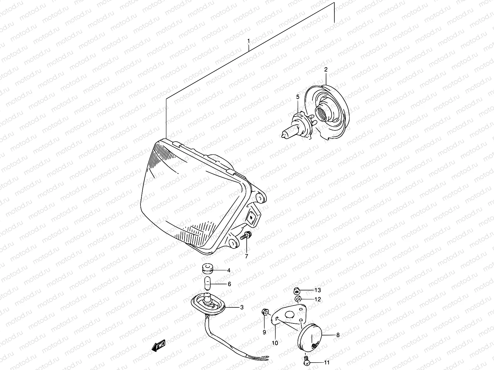 25 - HEADLAMP (MODEL M/N/P/R)