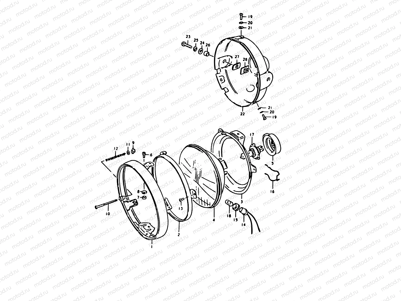 25 - HEADLIGHT (E17, E18, E21, E22, E25, E26, E34, E39)