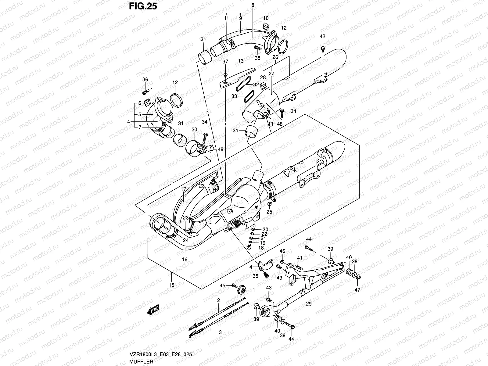 25 - MUFFLER (VZR1800L3 E03)