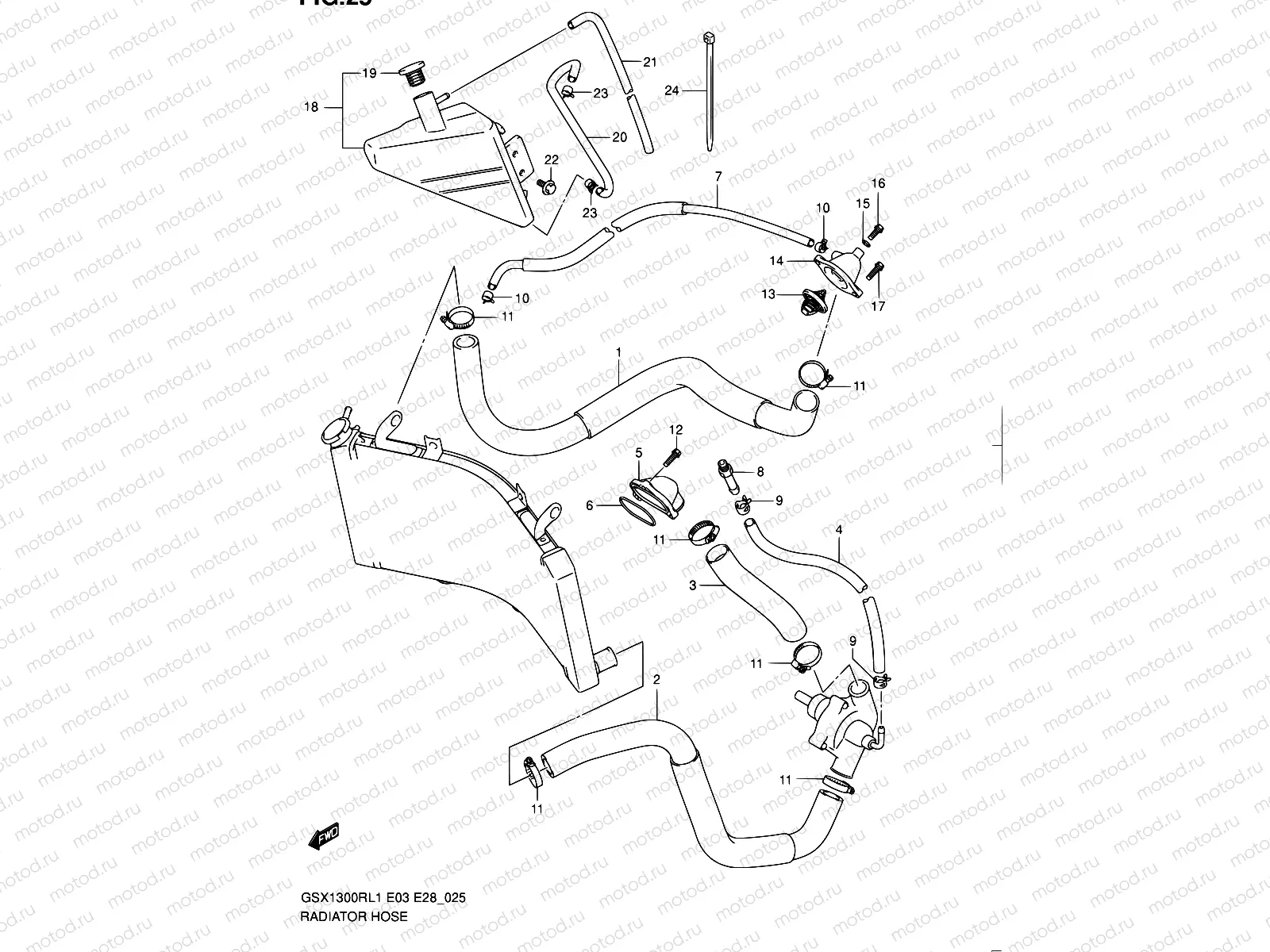 25 - RADIATOR HOSE