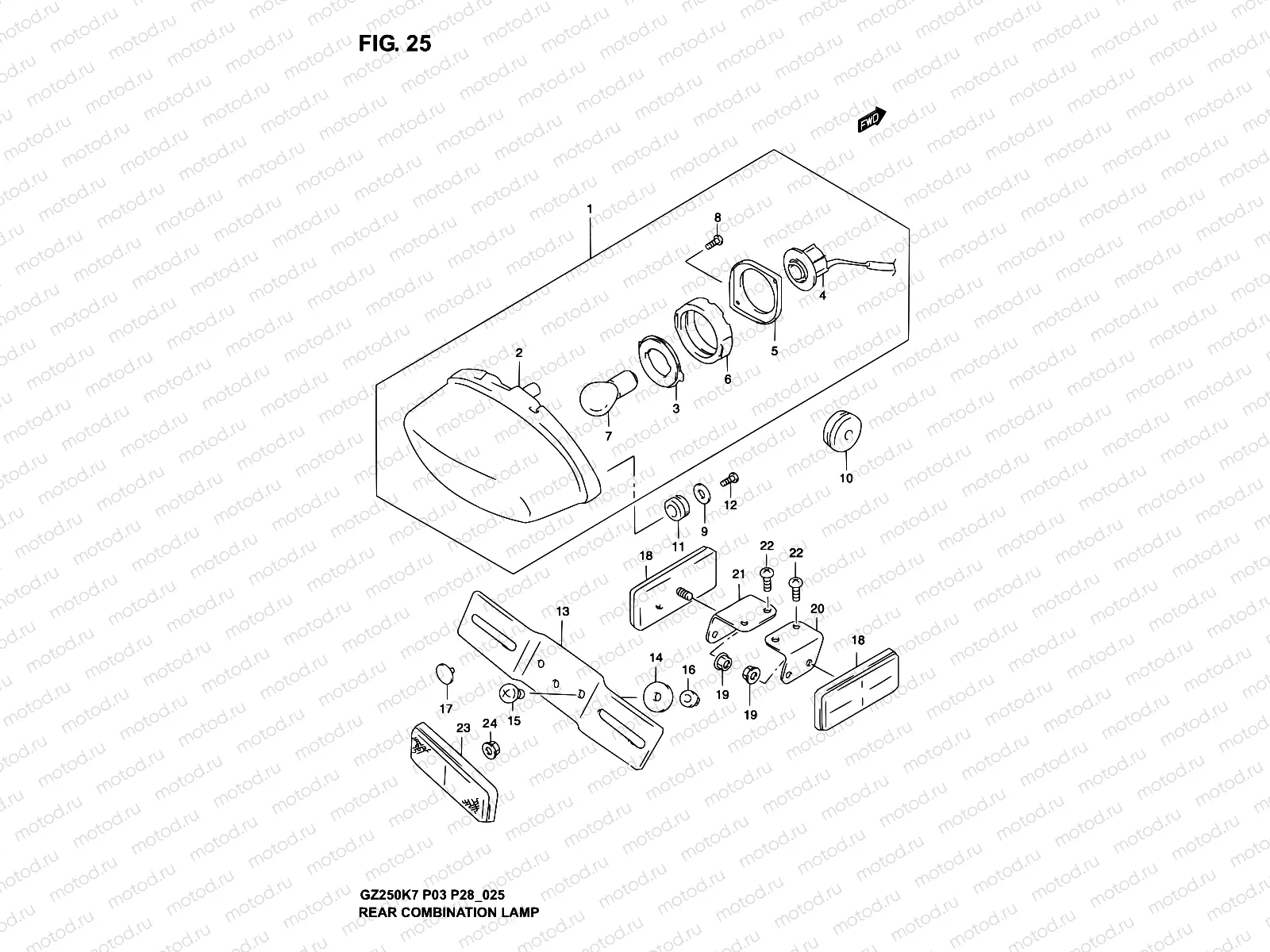 25 - REAR COMBINATION LAMP