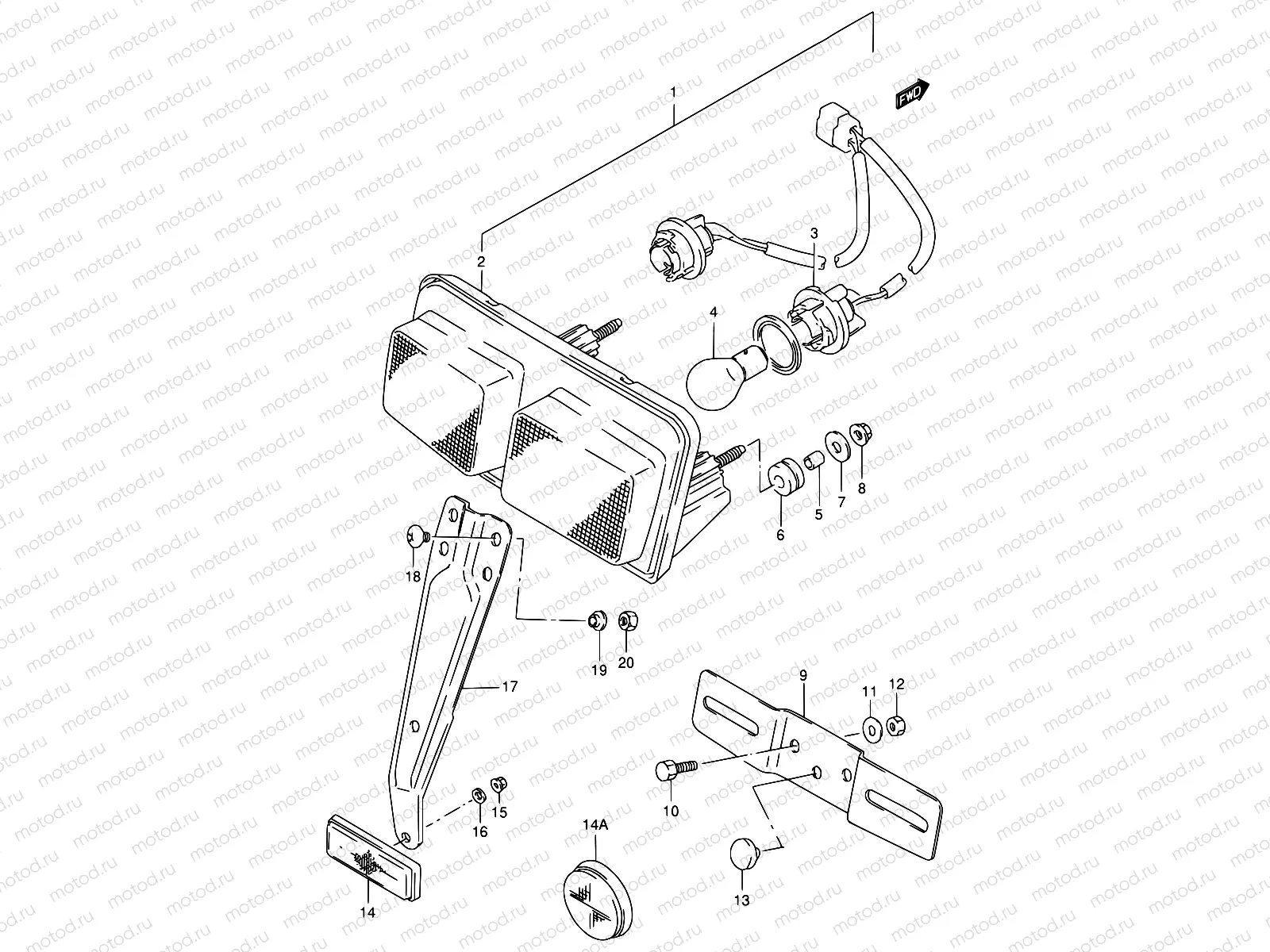 25 - REAR COMBINATION LAMP