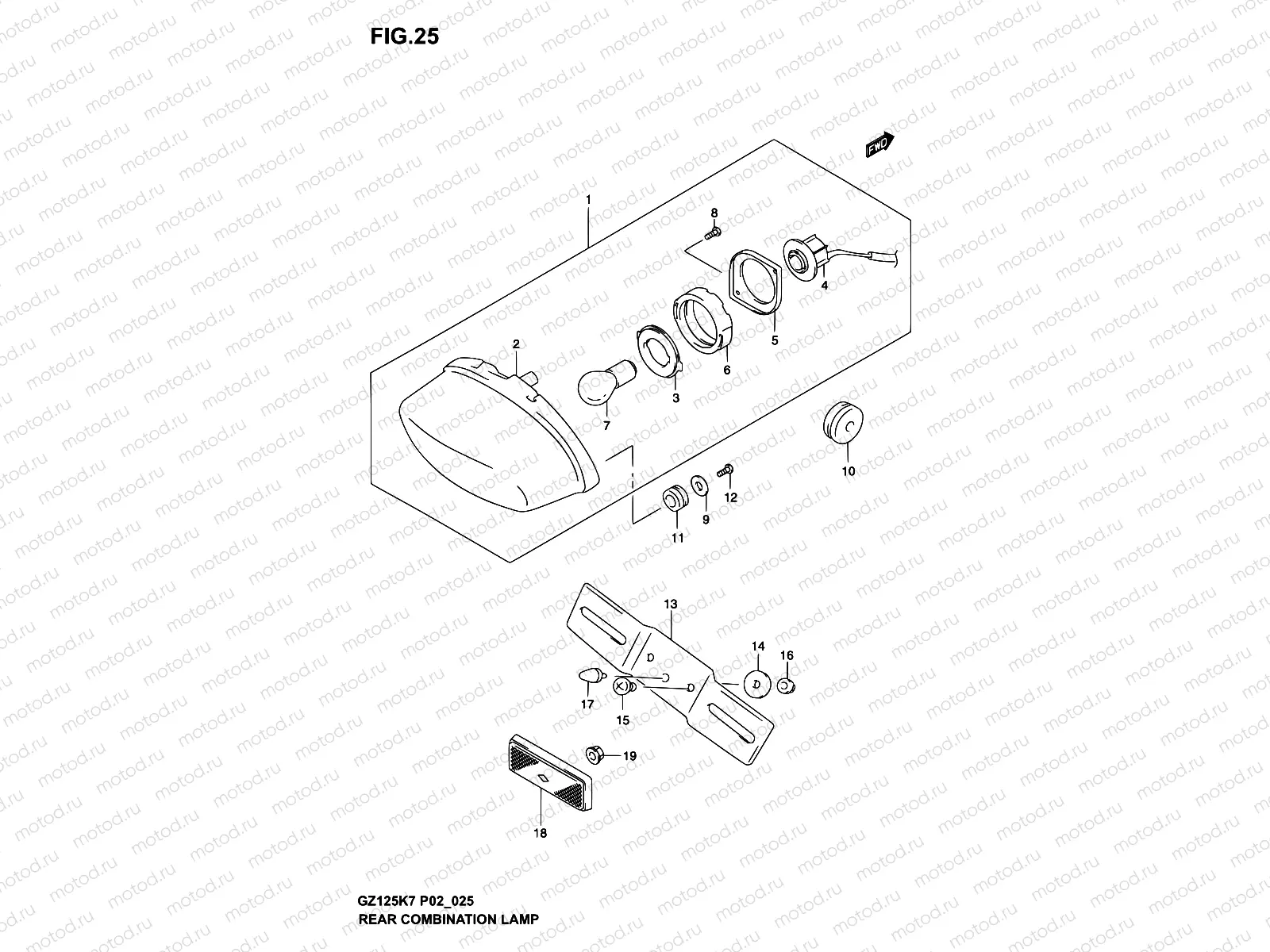 25 - REAR COMBINATION LAMP