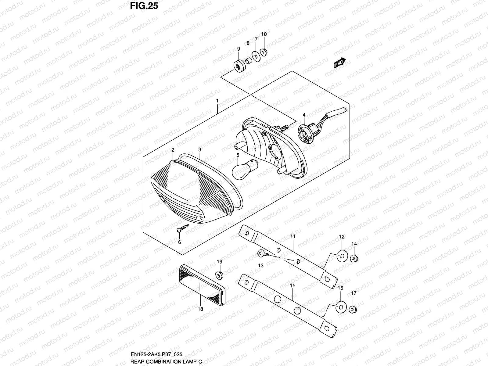 25 - REAR COMBINATION LAMP