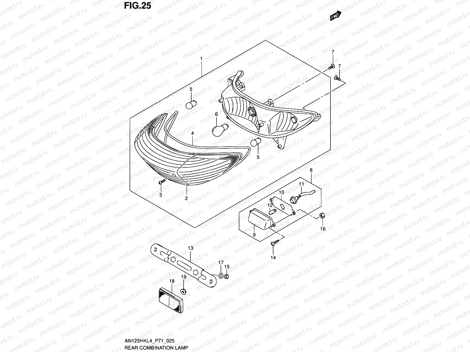 25 - REAR COMBINATION LAMP