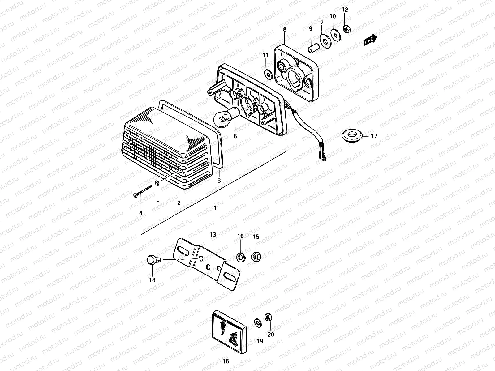 25 - REAR COMBINATION LAMP (E16)