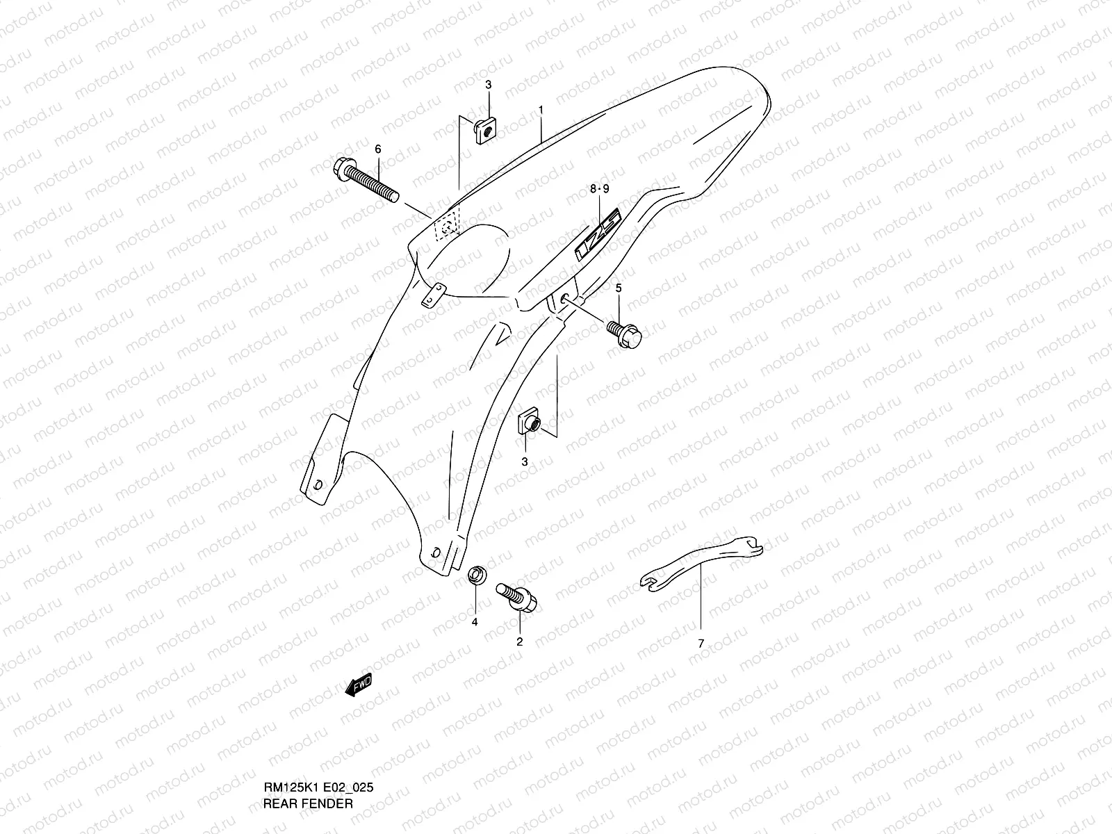 25 - REAR FENDER