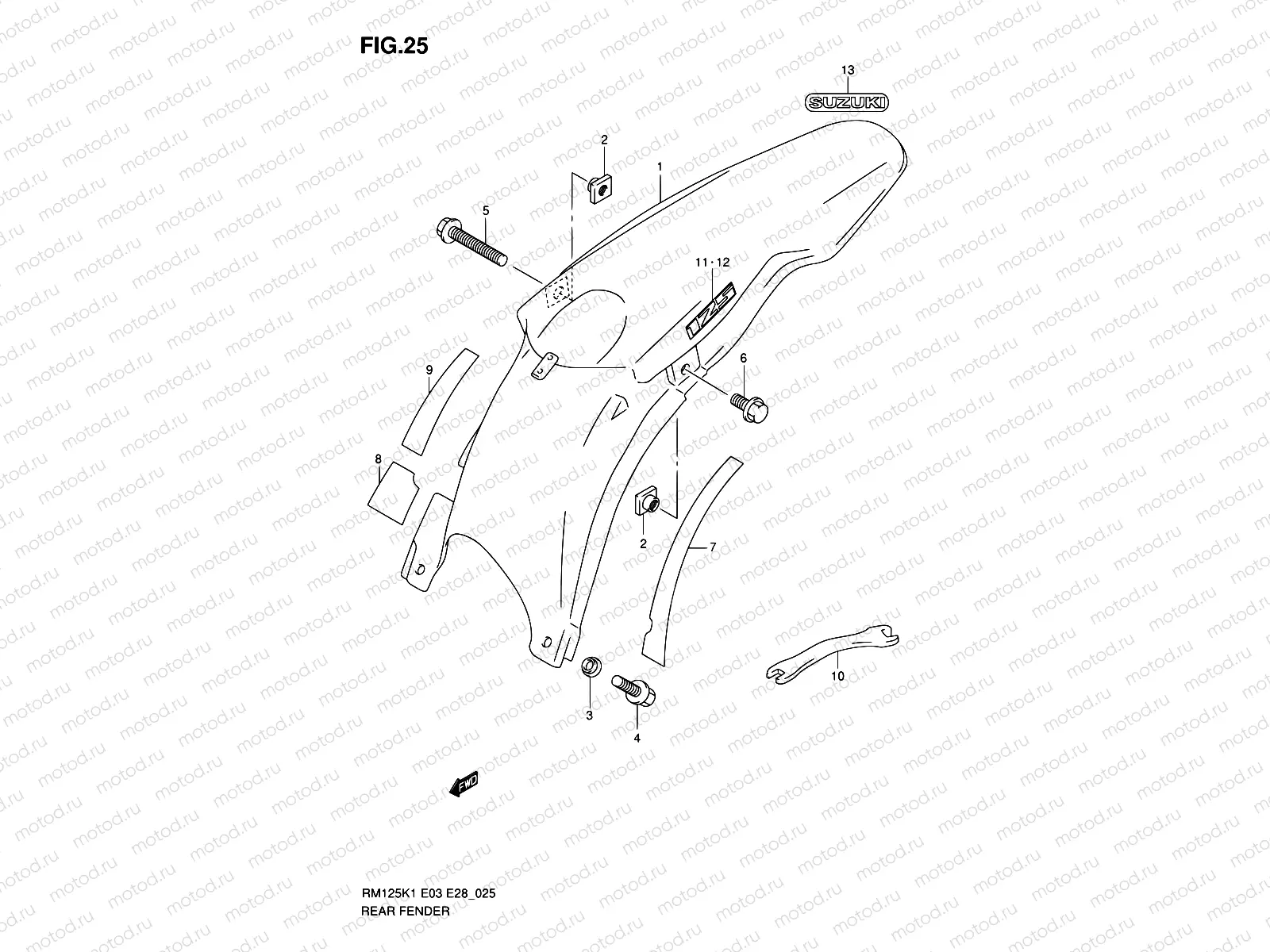 25 - REAR FENDER
