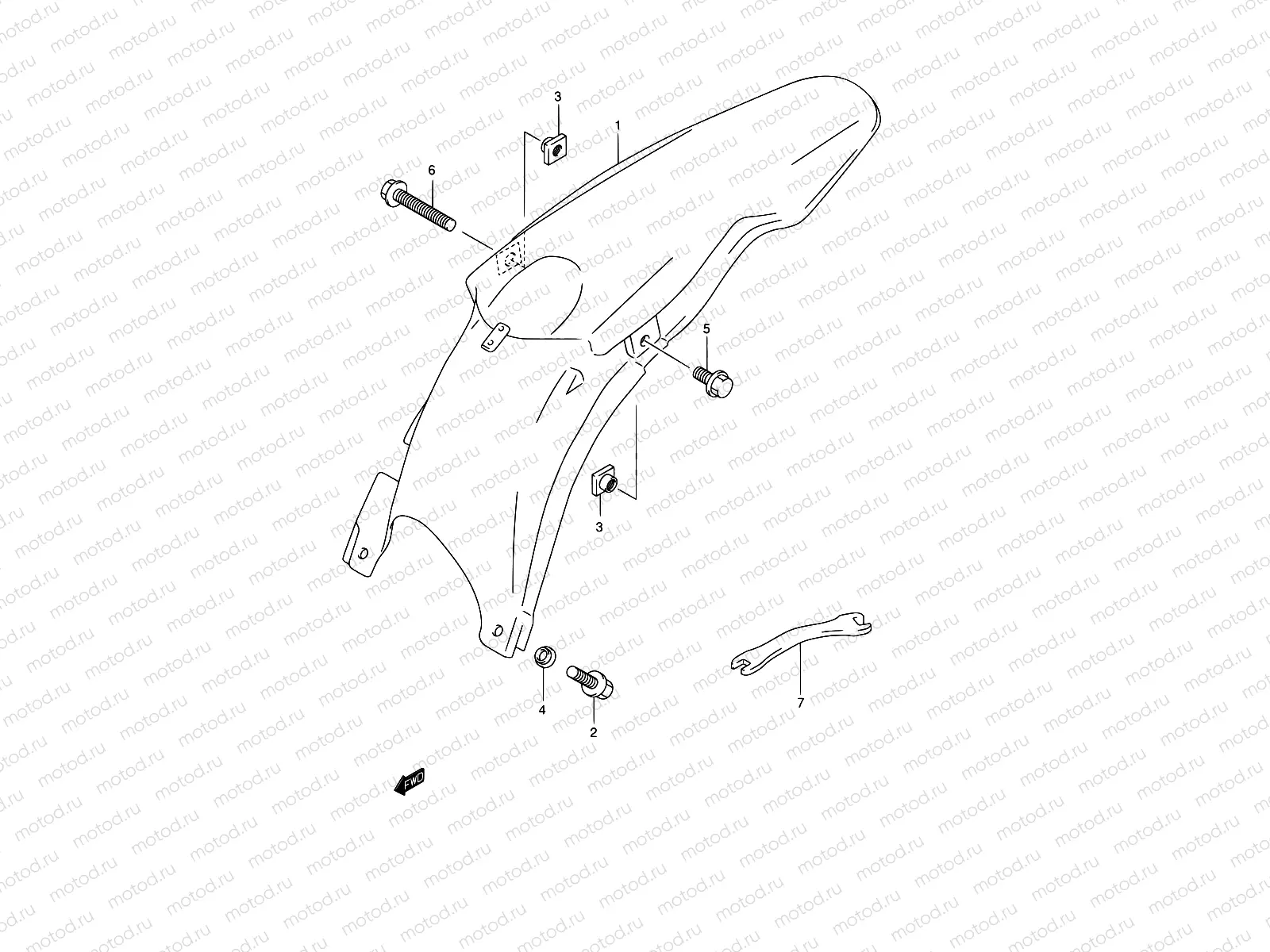 25 - REAR FENDER (MODEL K1)