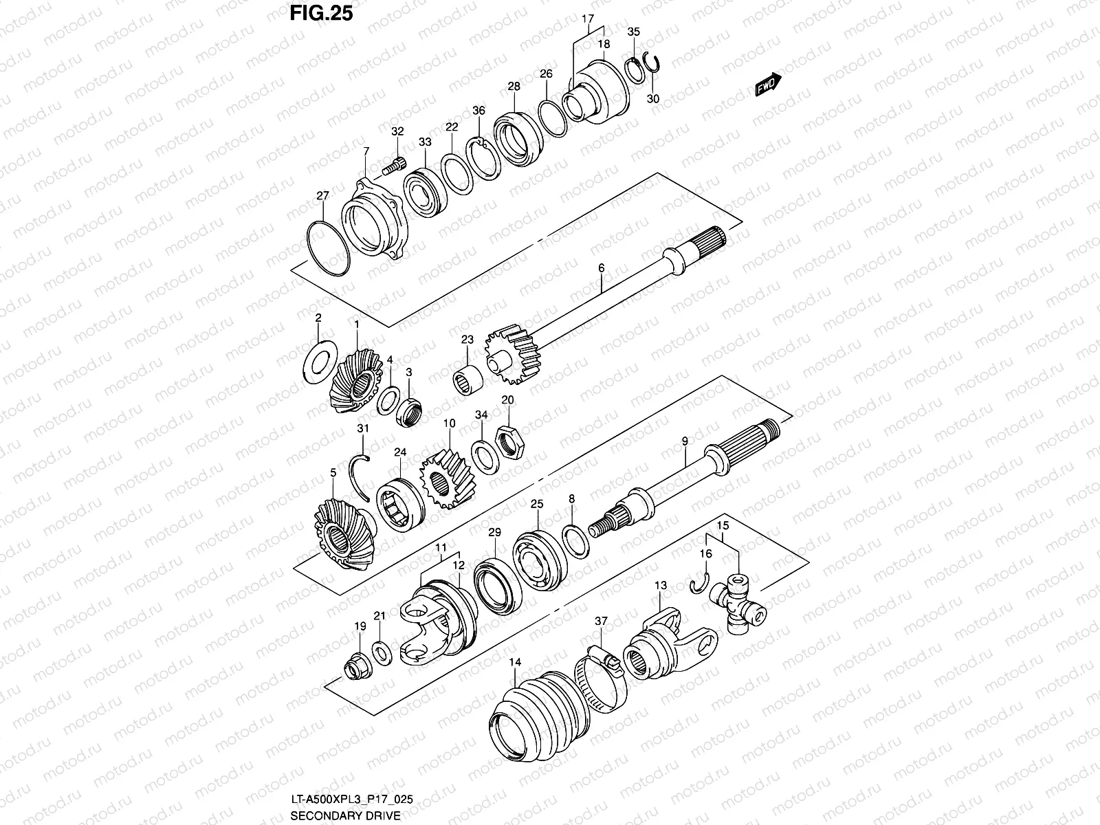 25 - SECONDARY DRIVE