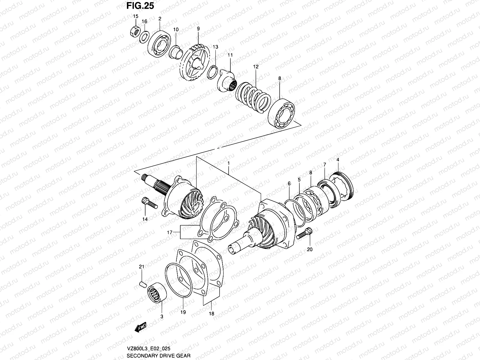 25 - SECONDARY DRIVE GEAR