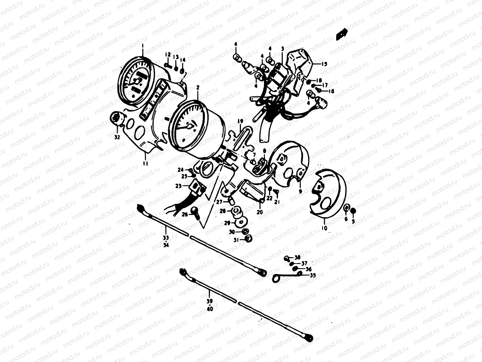 25 - SPEEDOMETER-TACHOMETER (GS400C,EC)