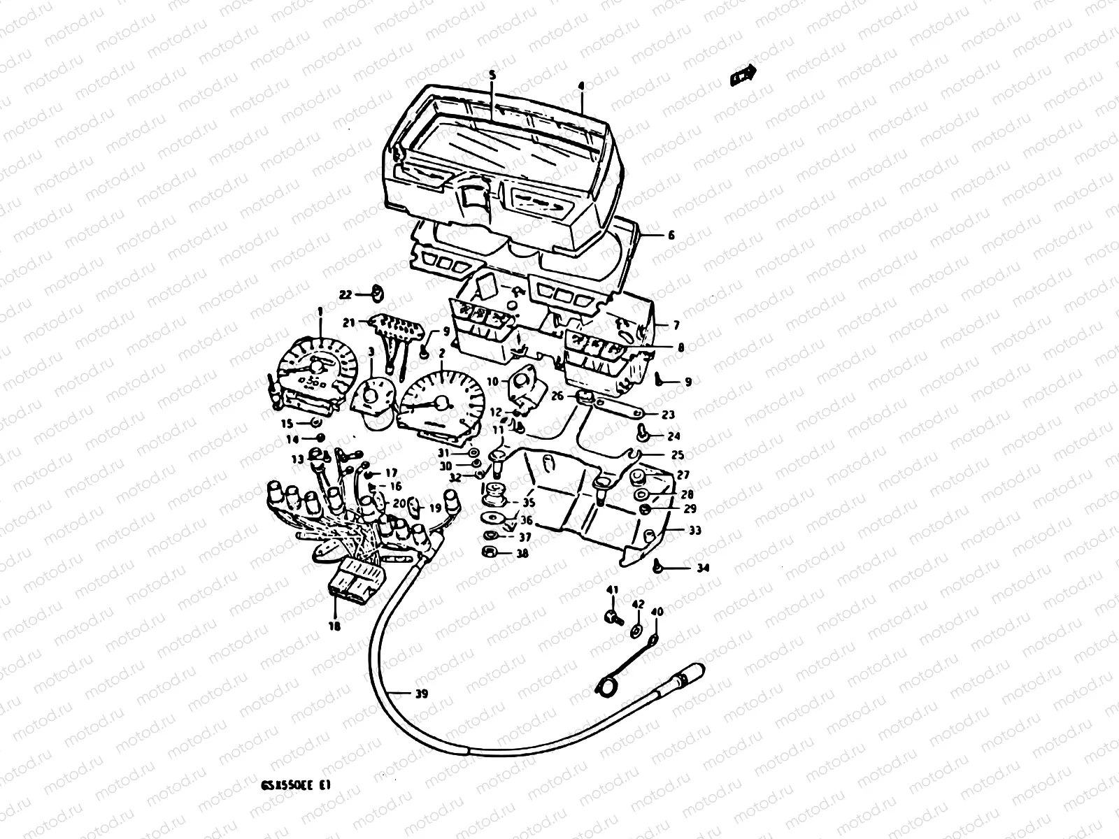 25 - SPEEDOMETER - TACHOMETER (GSX550ESD/ESE/EFE)