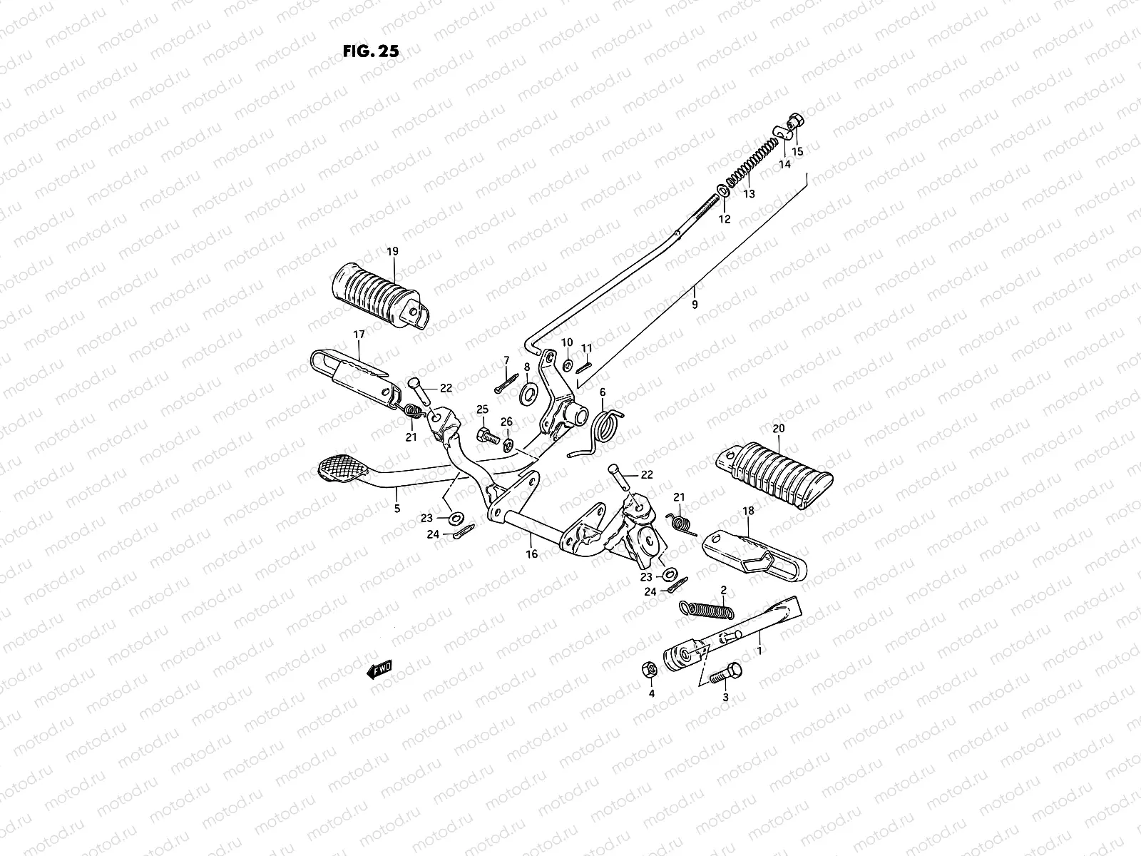 25 - STAND - REAR BRAKE
