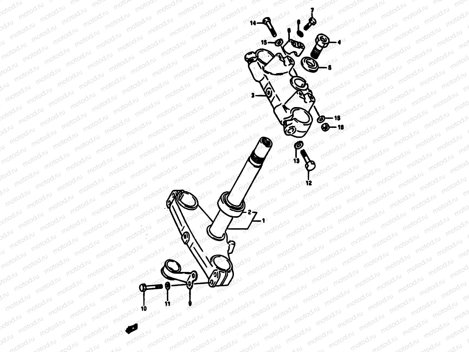 25 - STEERING STEM (MODEL F)