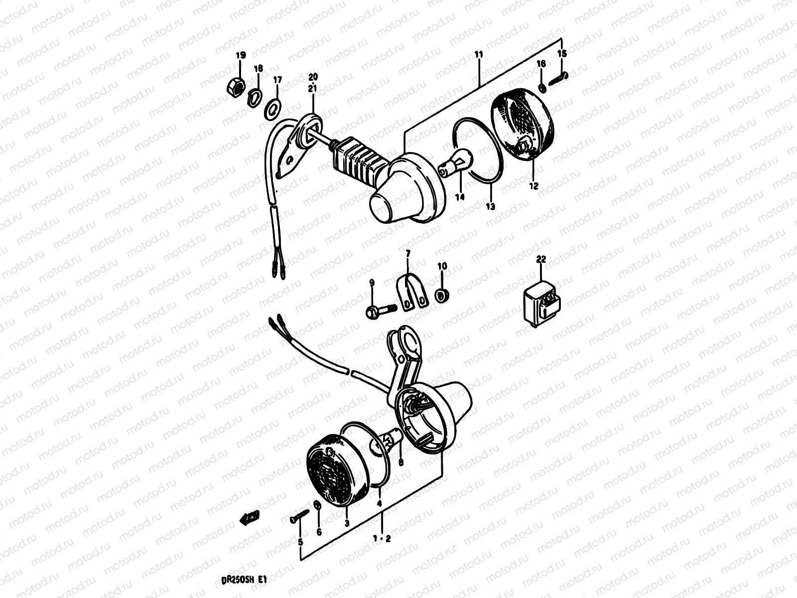 25 - TURN SIGNAL LAMP (E01,E04,E06,E15,E21,E24,E25,E41)