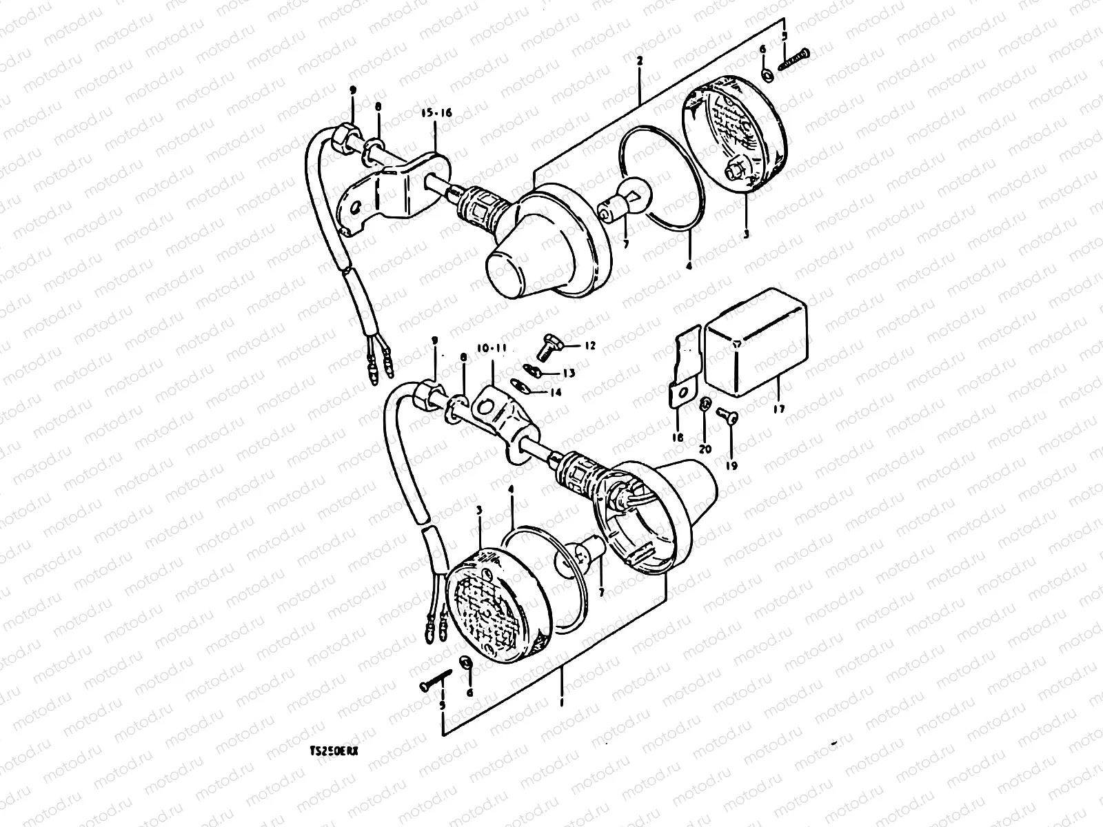 25 - TURN SIGNAL LAMP (E04, E17, E21)