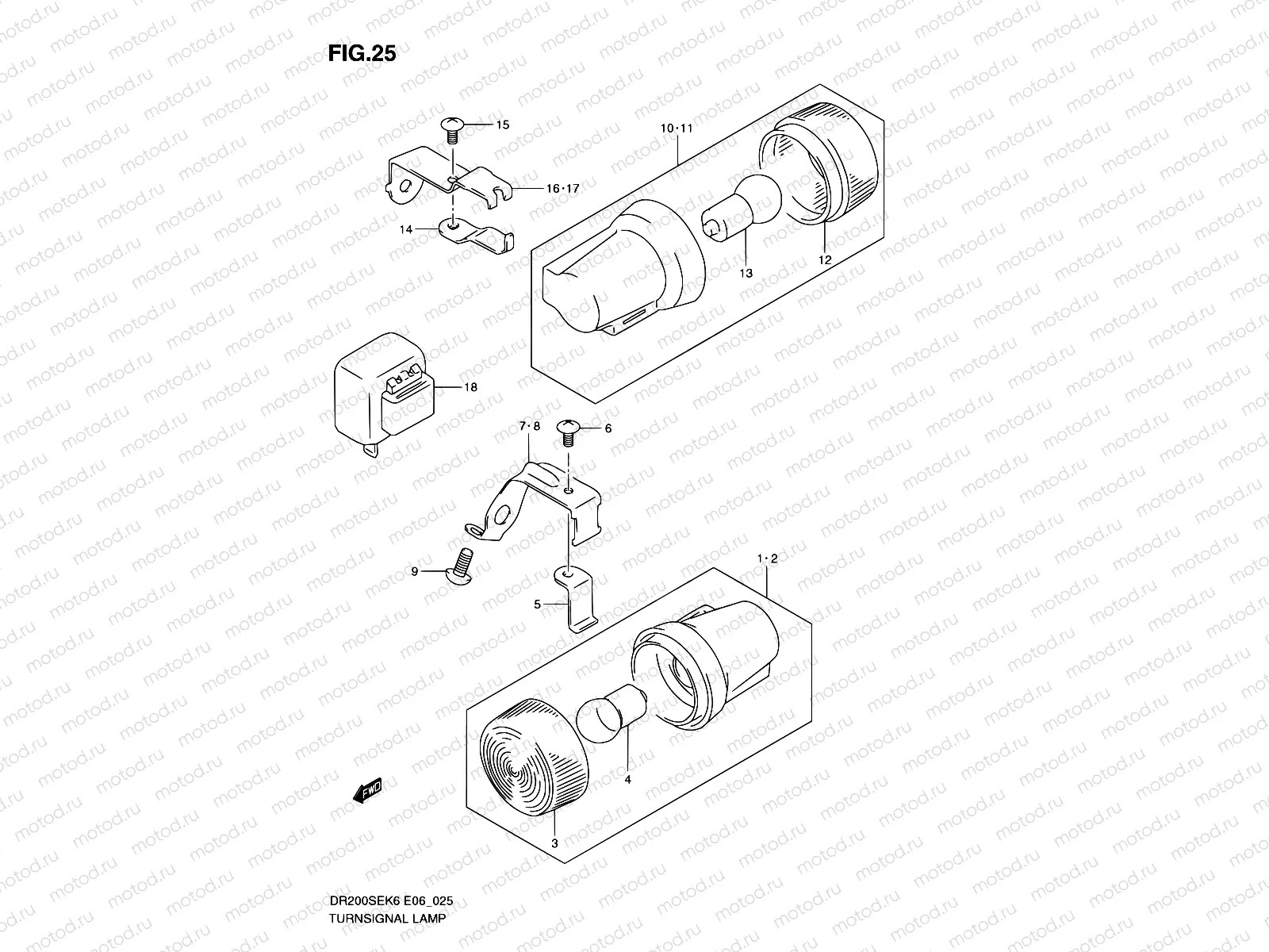 25 - TURN SIGNAL LAMP (E06)