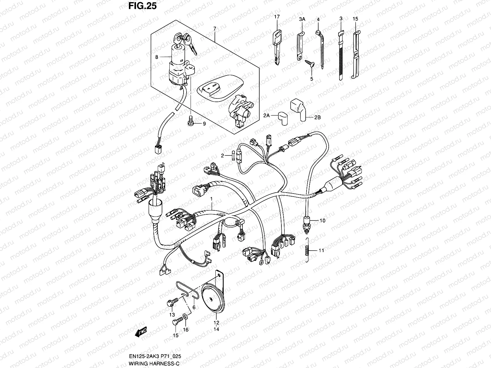 25 - WIRING HARNESS (EN125-2AK3/EN125HUK4/EN125HUZK6)