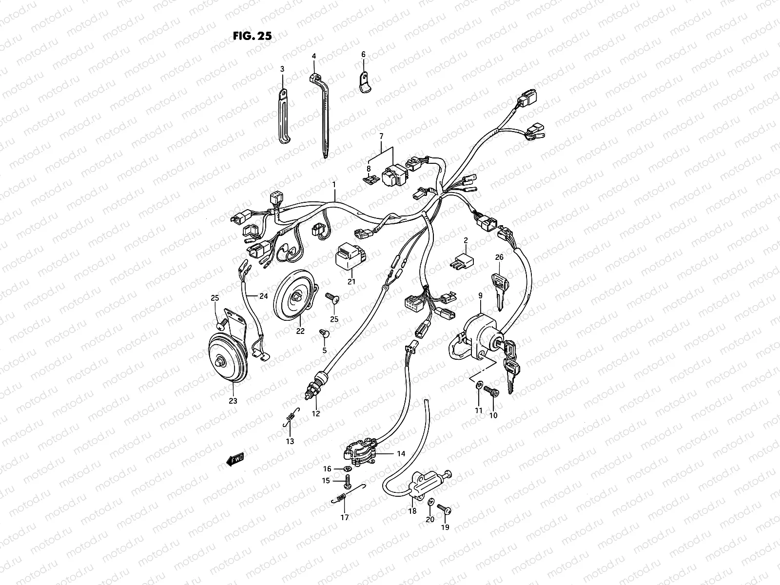 25 - WIRING HARNESS (MODEL G/J/K/L/M)