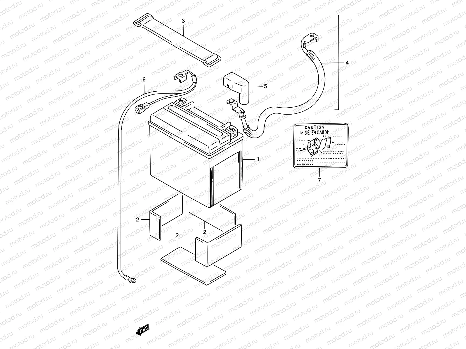 25A - BATTERY (MODEL T/V/W)