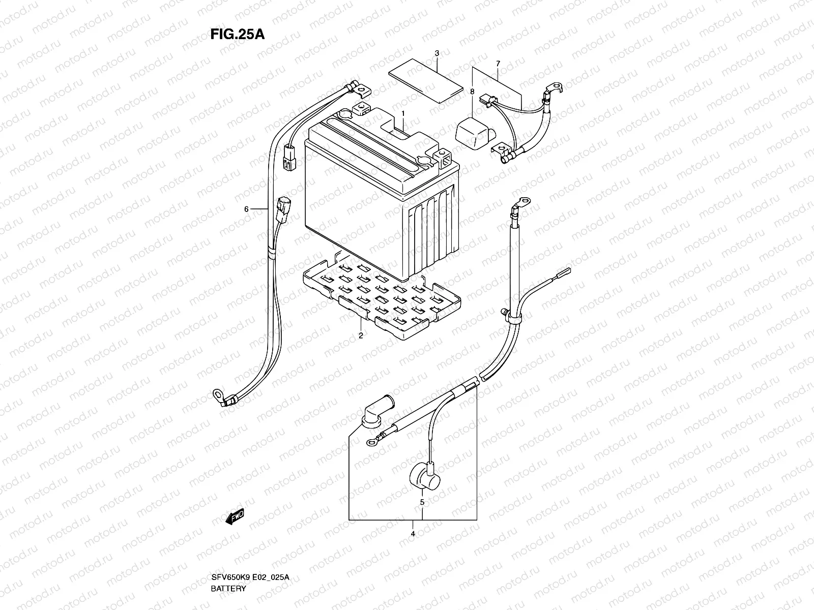 25A - BATTERY (SFV650AK9/UAK9/AL0/UAL0)