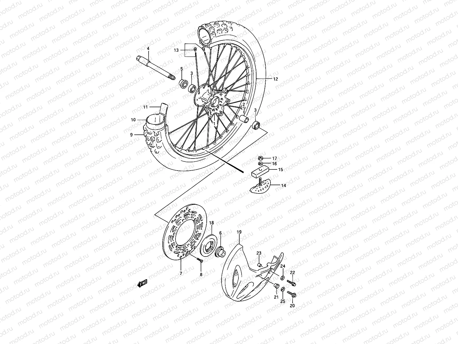 25A - FRONT WHEEL (MODEL N)