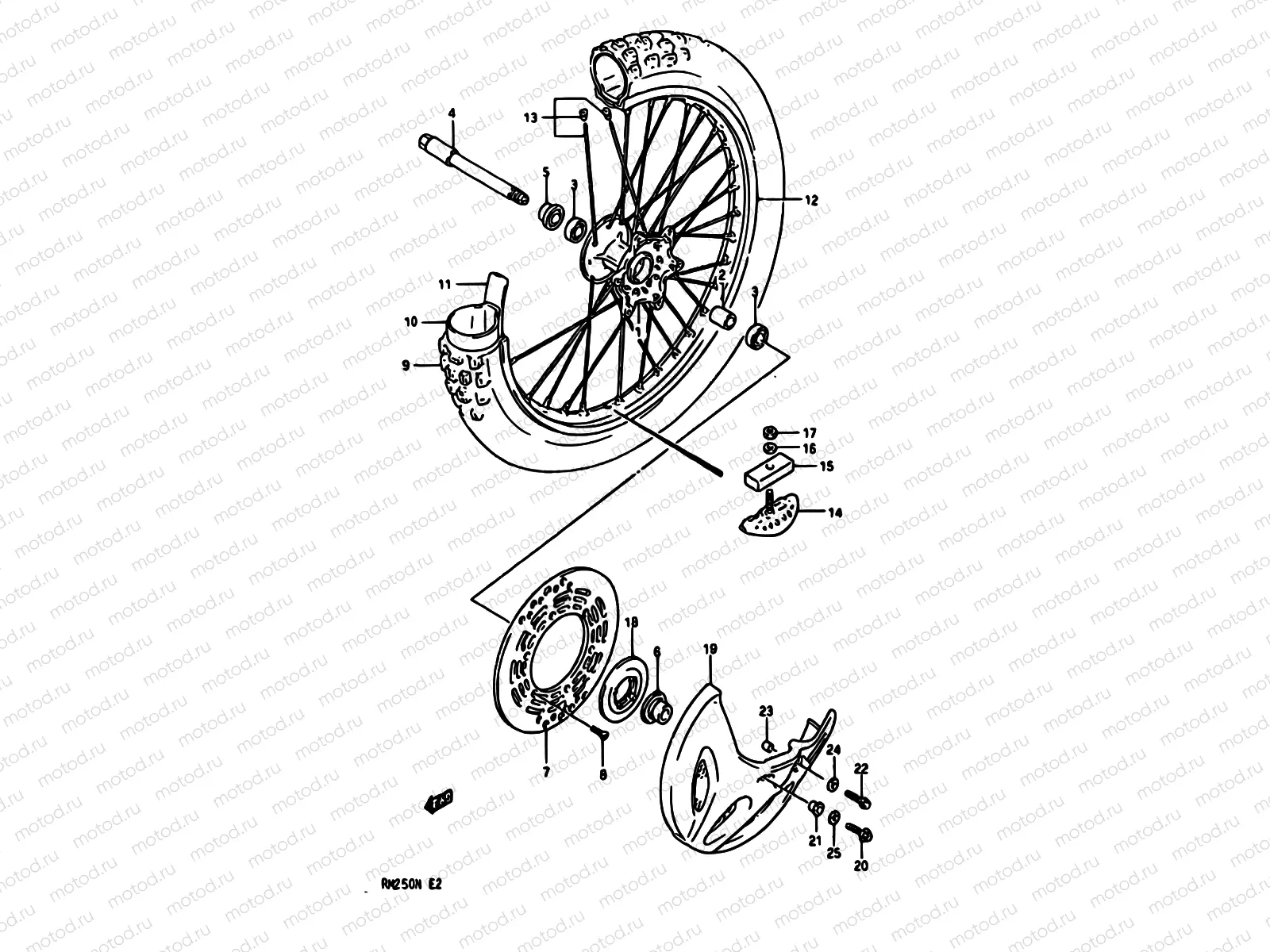 25A - FRONT WHEEL (MODEL N)