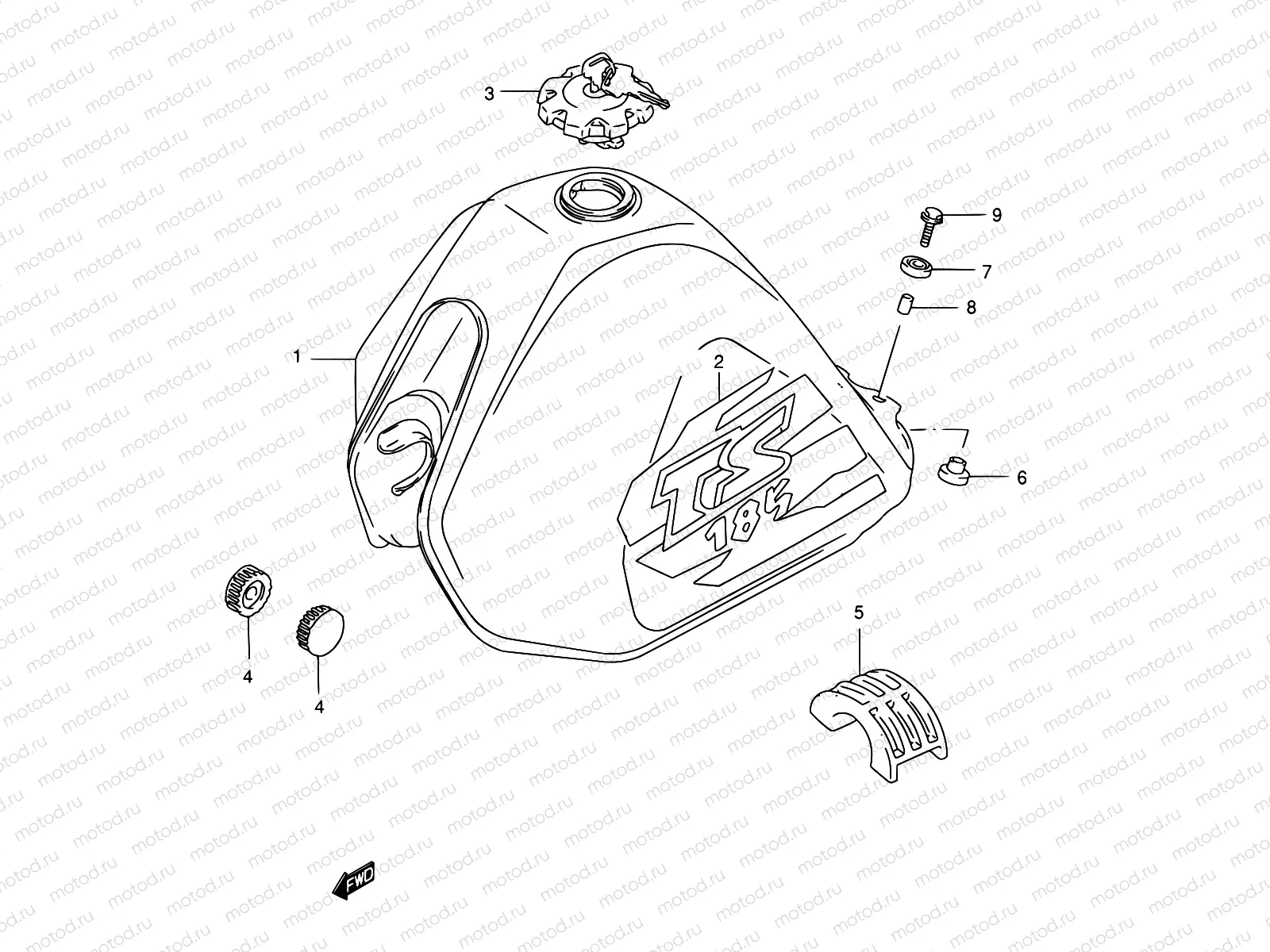 25A - FUEL TANK (TS185ERCV P09)