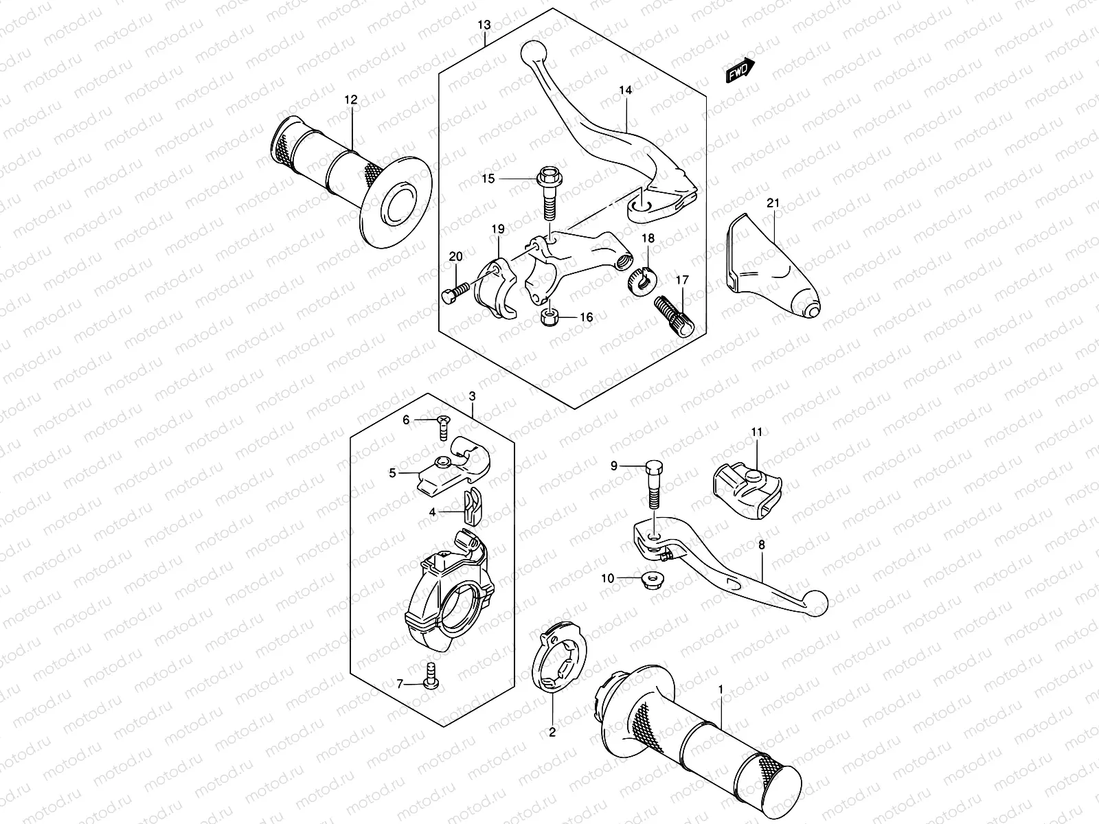 25A - HANDLE LEVER (MODEL K5/K6)