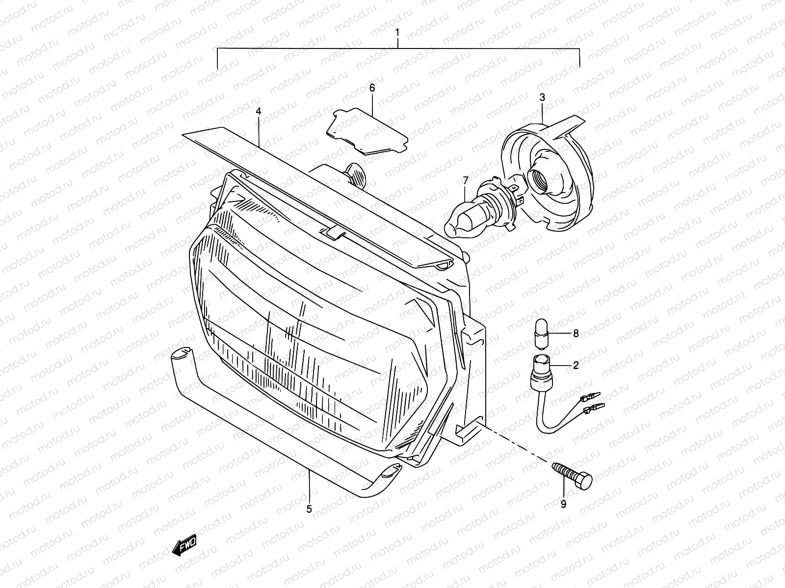 25A - HEADLAMP (MODEL P/R)