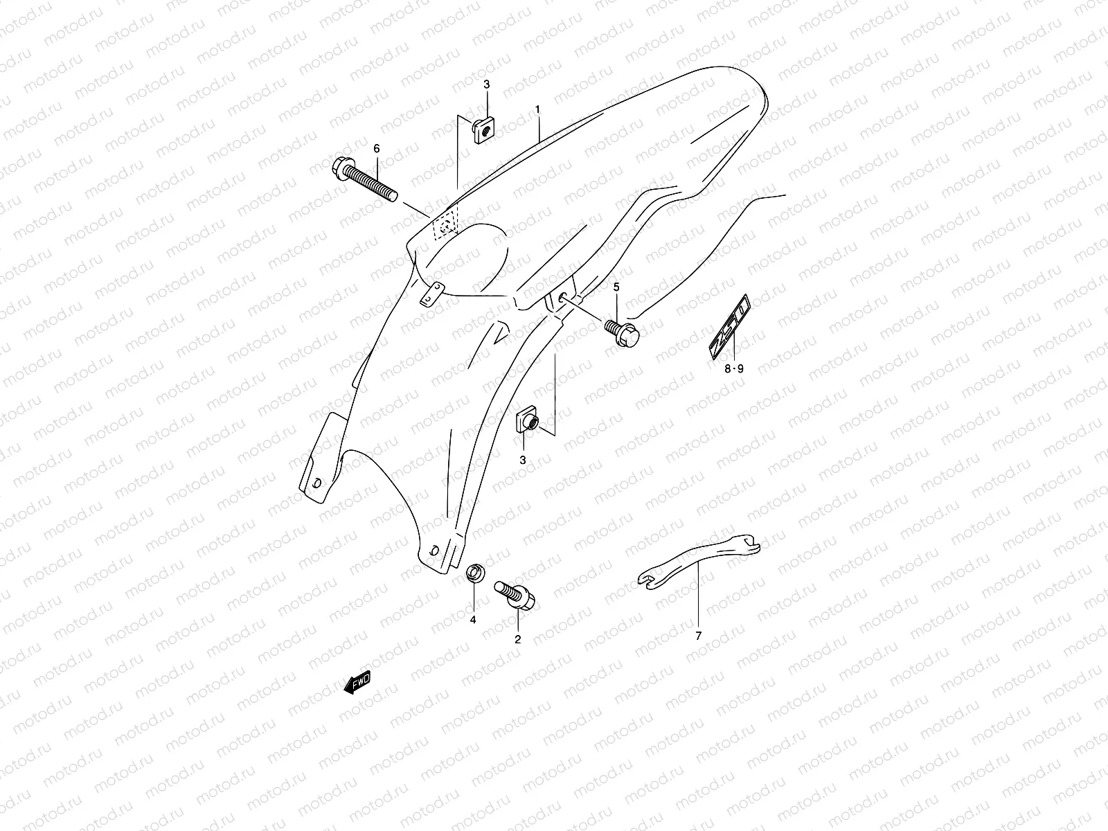 25A - REAR FENDER (MODEL K2)