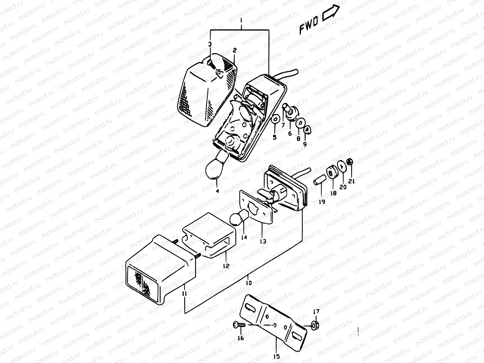 25A - TAIL LAMP (MODEL W/X, E24)
