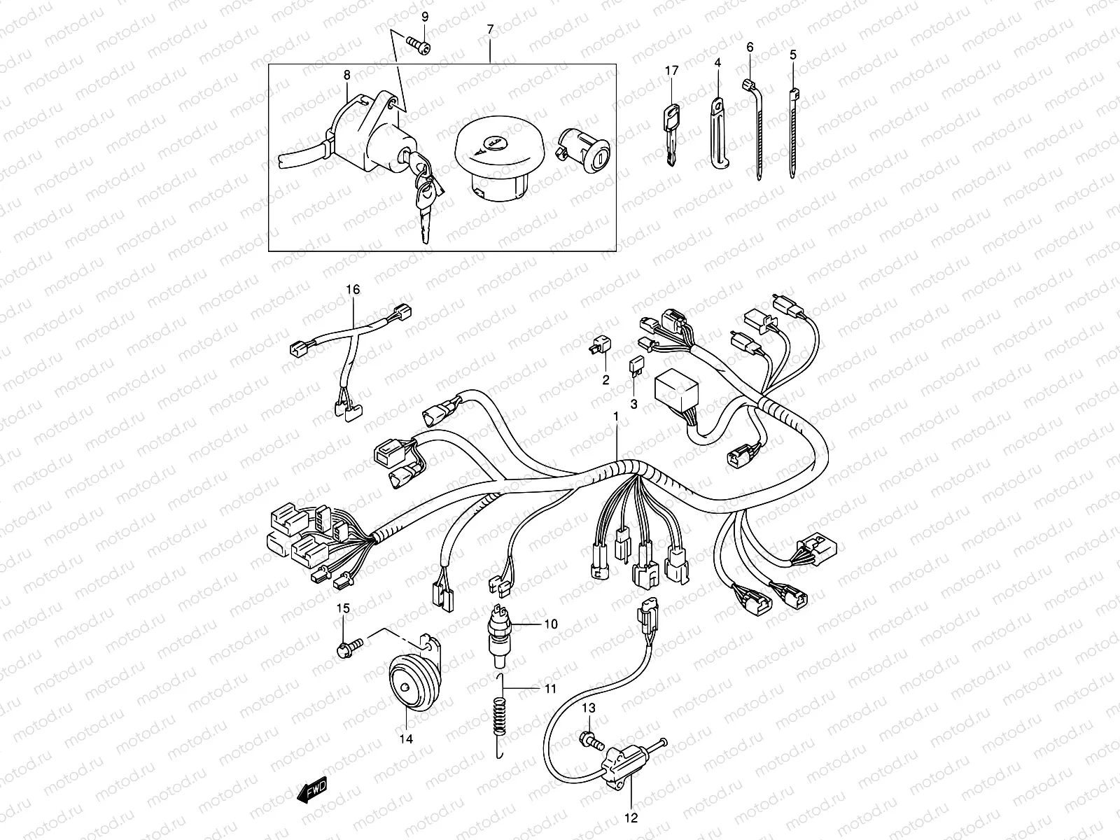 25A - WIRING HARNESS (MODEL K3/K4)