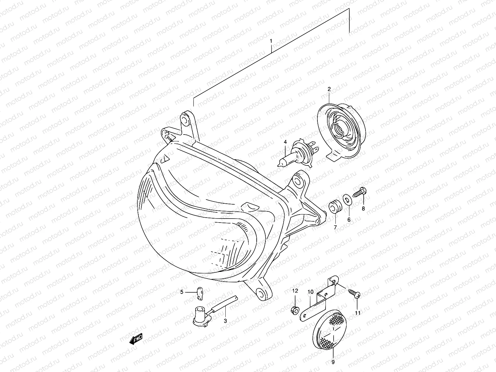 25B - HEADLAMP (MODEL V/W/X E04,E17,E18,E22,E25,E34,P09,P37)