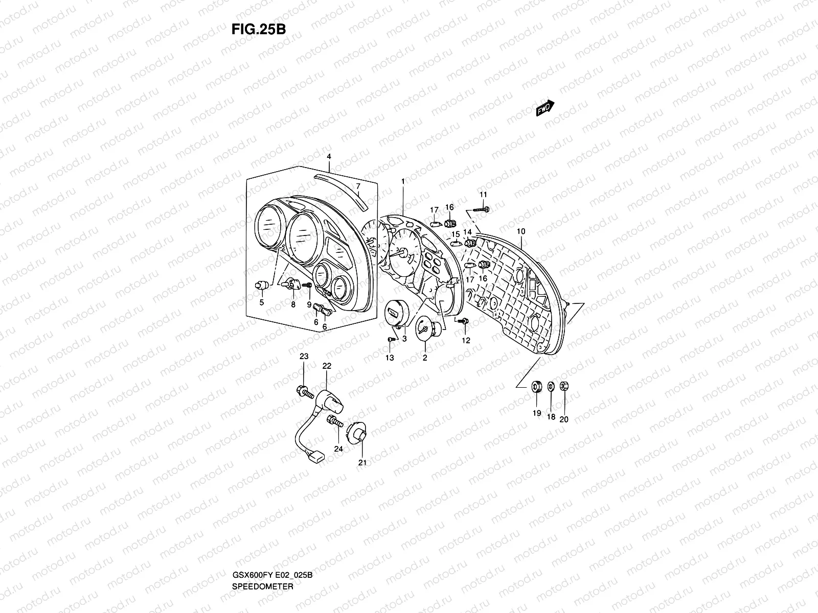 25B - SPEEDOMETER (MODEL K1/K2/K3)