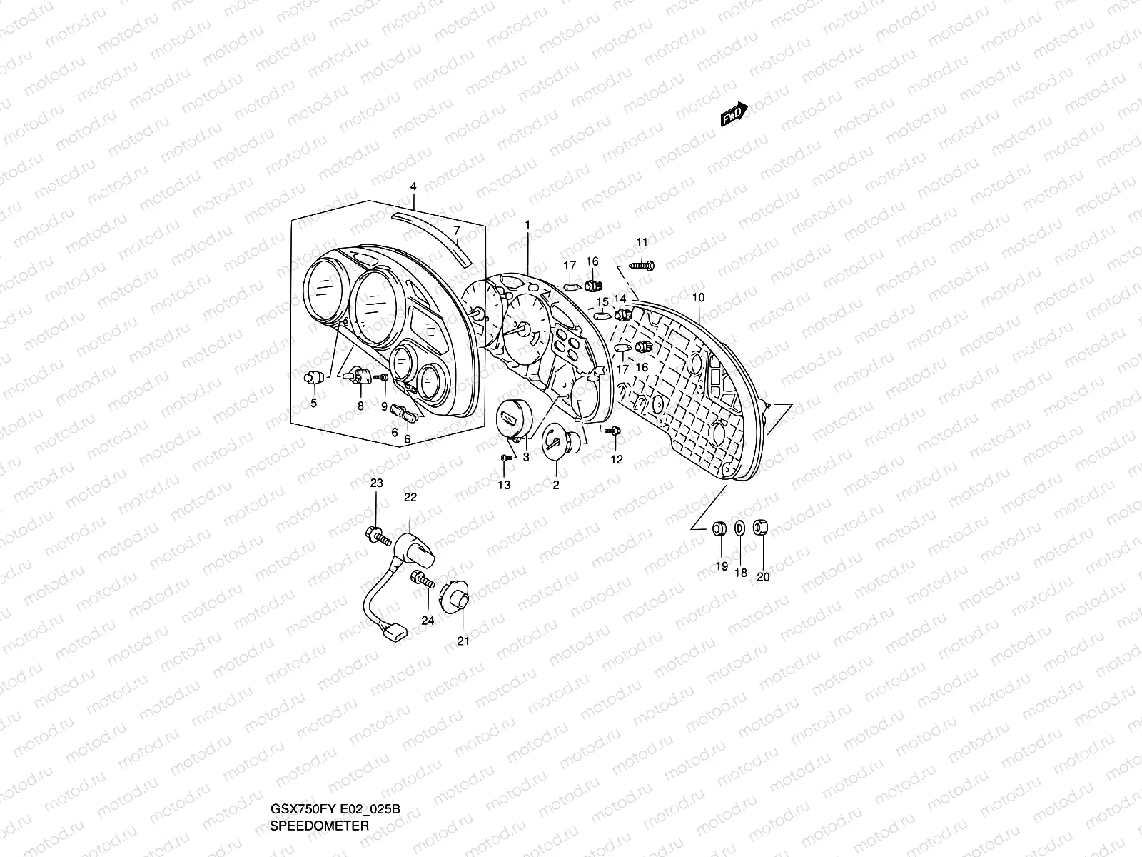 25B - SPEEDOMETER (MODEL K2/K3)