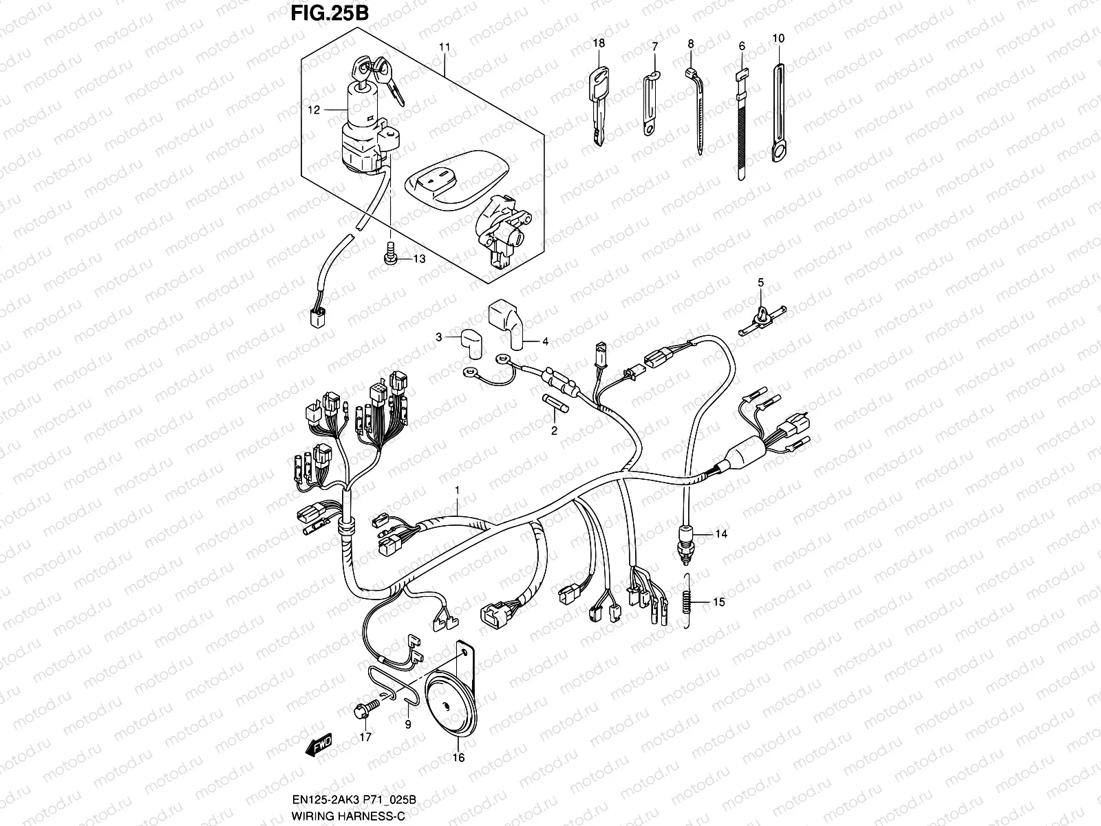 25B - WIRING HARNESS (EN125-2AK8/EN125HUK8)