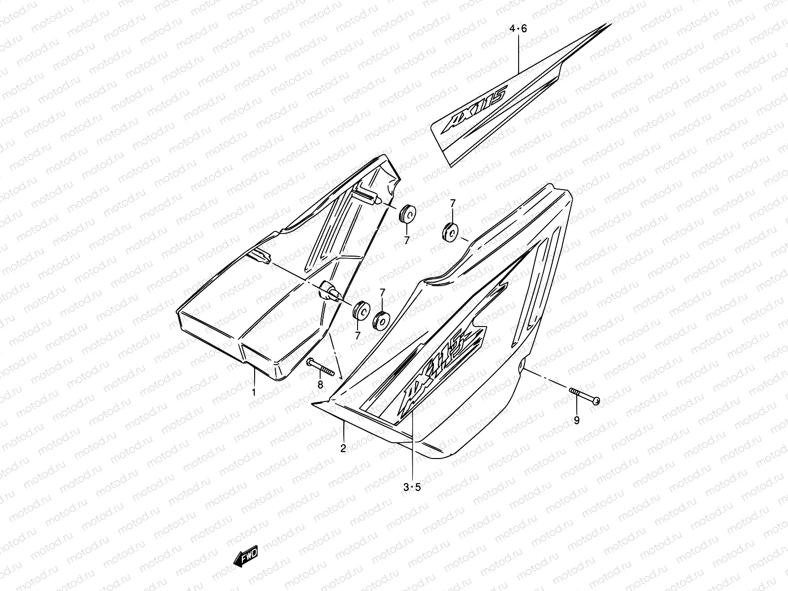 26 - FRAME COVER (MODEL W)