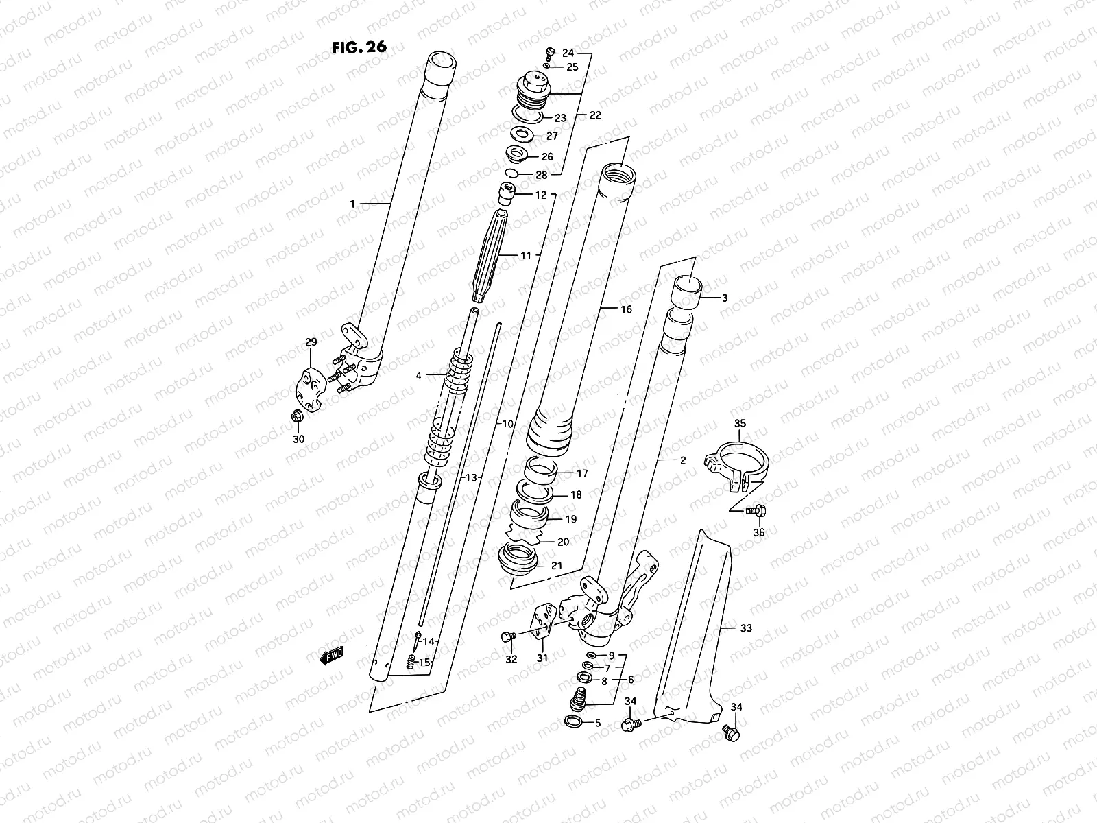 26 - FRONT DAMPER (MODEL P)