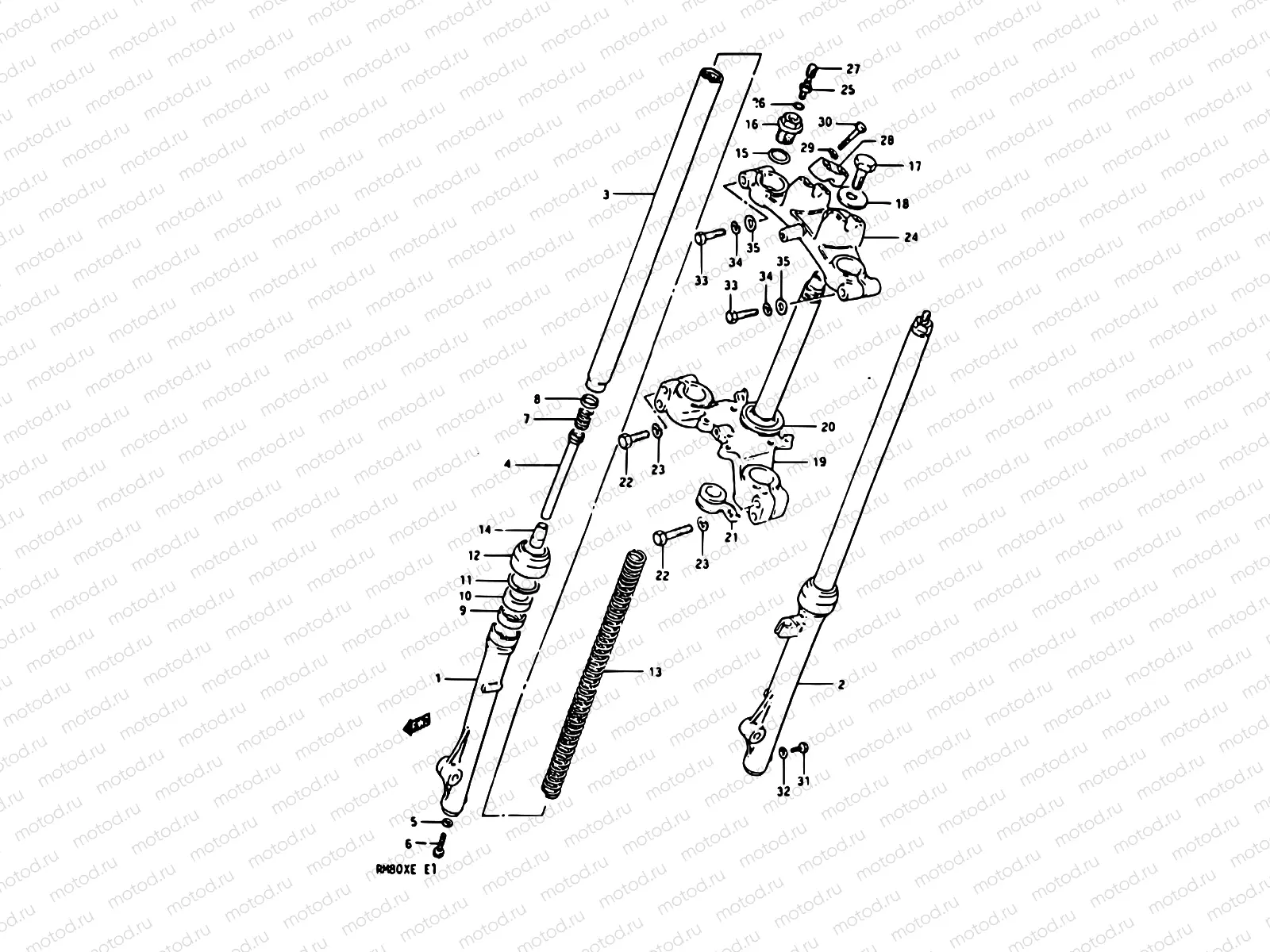26 - FRONT FORK (MODEL D)